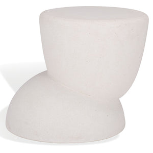 Safavieh GLYNDA Concrete Accent Table in Warm Ivory - Sculptural, Lightweight, Versatile Design for Any Space SFV2615A