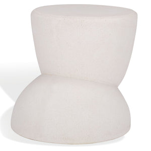 Safavieh GLYNDA Concrete Accent Table in Warm Ivory - Sculptural, Lightweight, Versatile Design for Any Space SFV2615A
