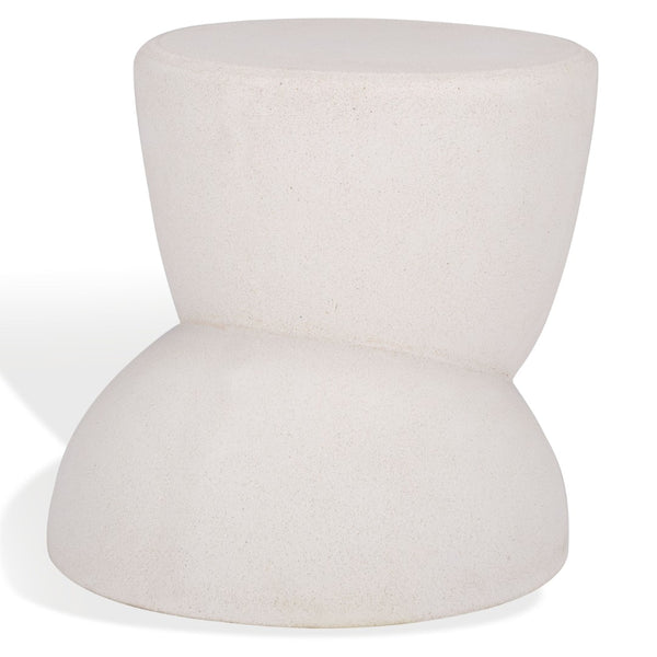 Safavieh GLYNDA Concrete Accent Table in Warm Ivory - Sculptural, Lightweight, Versatile Design for Any Space SFV2615A