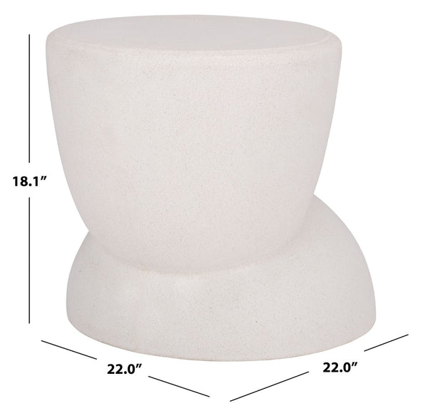 Safavieh GLYNDA Concrete Accent Table in Warm Ivory - Sculptural, Lightweight, Versatile Design for Any Space SFV2615A