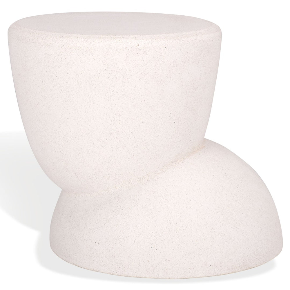 Safavieh GLYNDA Concrete Accent Table in Warm Ivory - Sculptural, Lightweight, Versatile Design for Any Space SFV2615A