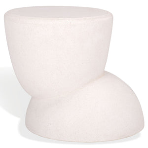 Safavieh GLYNDA Concrete Accent Table in Warm Ivory - Sculptural, Lightweight, Versatile Design for Any Space SFV2615A