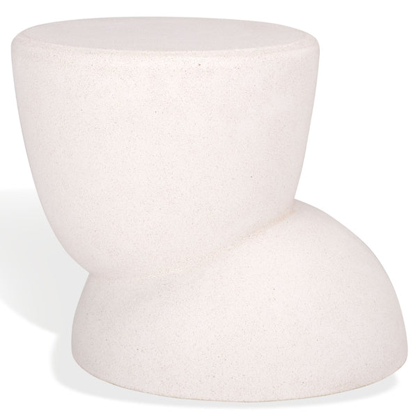 Safavieh GLYNDA Concrete Accent Table in Warm Ivory - Sculptural, Lightweight, Versatile Design for Any Space SFV2615A
