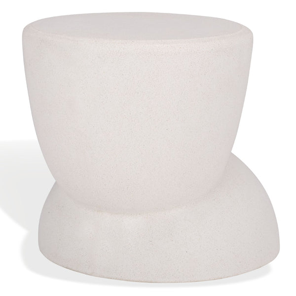 Safavieh GLYNDA Concrete Accent Table in Warm Ivory - Sculptural, Lightweight, Versatile Design for Any Space SFV2615A