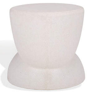 Safavieh GLYNDA Concrete Accent Table in Warm Ivory - Sculptural, Lightweight, Versatile Design for Any Space SFV2615A