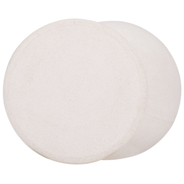 Safavieh GLYNDA Concrete Accent Table in Warm Ivory - Sculptural, Lightweight, Versatile Design for Any Space SFV2615A