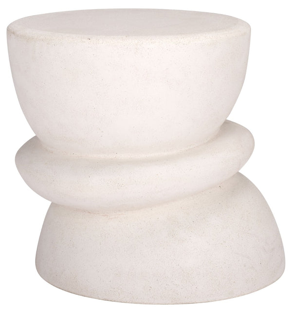 Safavieh HENRIETTA Concrete Accent Table in Ivory – Stylish Minimalist Design for Modern Living Spaces SFV2616A