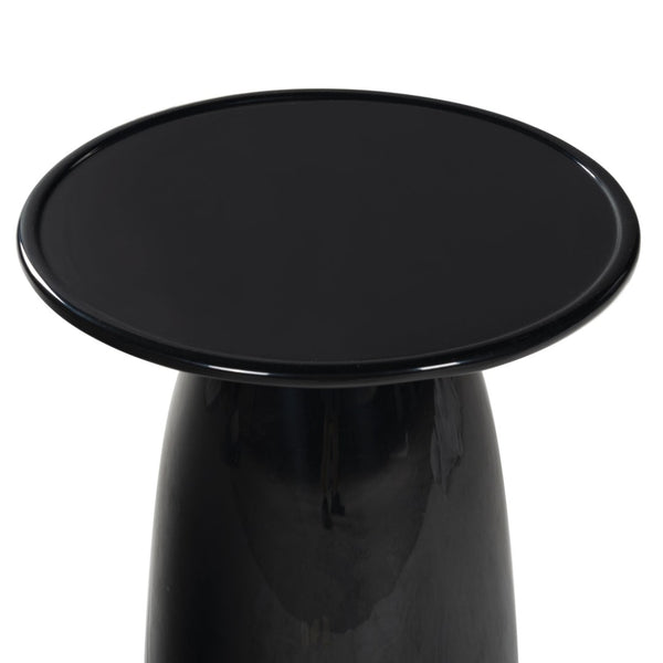 Safavieh STEPHAN Concrete High Gloss Finish Accent Table - Modern, Durable Design for Versatile Home Use Black SFV2617A