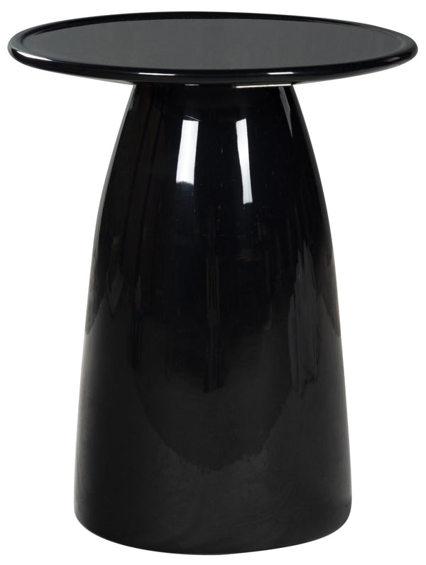 Safavieh STEPHAN Concrete High Gloss Finish Accent Table - Modern, Durable Design for Versatile Home Use Black SFV2617A