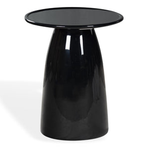 Safavieh STEPHAN Concrete High Gloss Finish Accent Table - Modern, Durable Design for Versatile Home Use Black SFV2617A