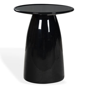 Safavieh STEPHAN Concrete High Gloss Finish Accent Table - Modern, Durable Design for Versatile Home Use Black SFV2617A