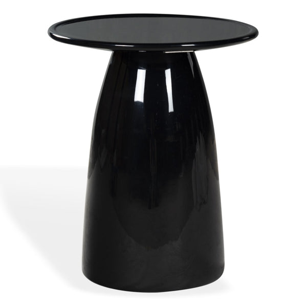 Safavieh STEPHAN Concrete High Gloss Finish Accent Table - Modern, Durable Design for Versatile Home Use Black SFV2617A