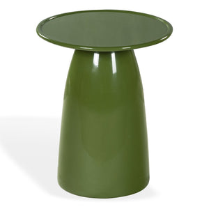 Safavieh STEPHAN Concrete High Gloss Finish Accent Table - Modern, Durable Design for Versatile Home Use Olive Green SFV2617B