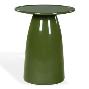 Safavieh STEPHAN Concrete High Gloss Finish Accent Table - Modern, Durable Design for Versatile Home Use Olive Green SFV2617B