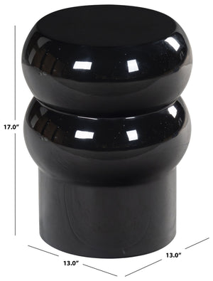 Safavieh JOYROSA Concrete High Gloss Accent Table – Modern Sculptural Design for Stylish Living Spaces Black SFV2620A