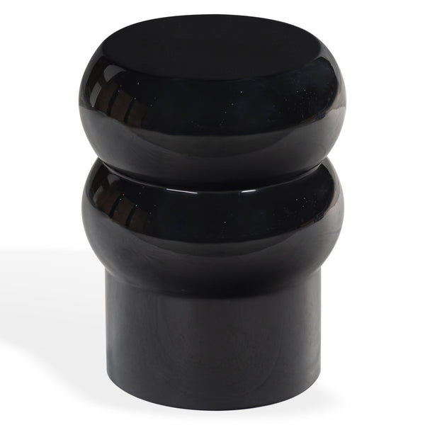 Safavieh Joyrosa Concrete High Gloss Finish Accent Table - Stylish Modern Design For Any Contemporary Space Black 100% Concrete Sfv2620a