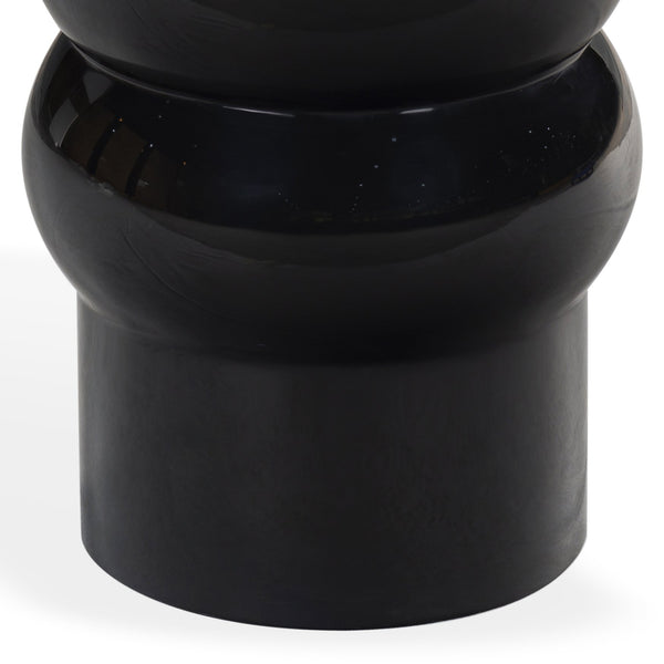 Safavieh Joyrosa Concrete High Gloss Finish Accent Table - Stylish Modern Design For Any Contemporary Space Black 100% Concrete Sfv2620a