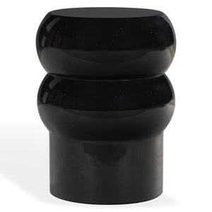 Safavieh Joyrosa Concrete High Gloss Finish Accent Table - Stylish Modern Design For Any Contemporary Space Black 100% Concrete Sfv2620a