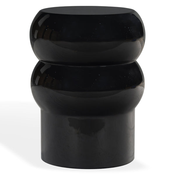 Safavieh Joyrosa Concrete High Gloss Finish Accent Table - Stylish Modern Design For Any Contemporary Space Black 100% Concrete Sfv2620a