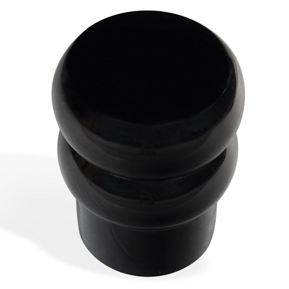 Safavieh Joyrosa Concrete High Gloss Finish Accent Table - Stylish Modern Design For Any Contemporary Space Black 100% Concrete Sfv2620a