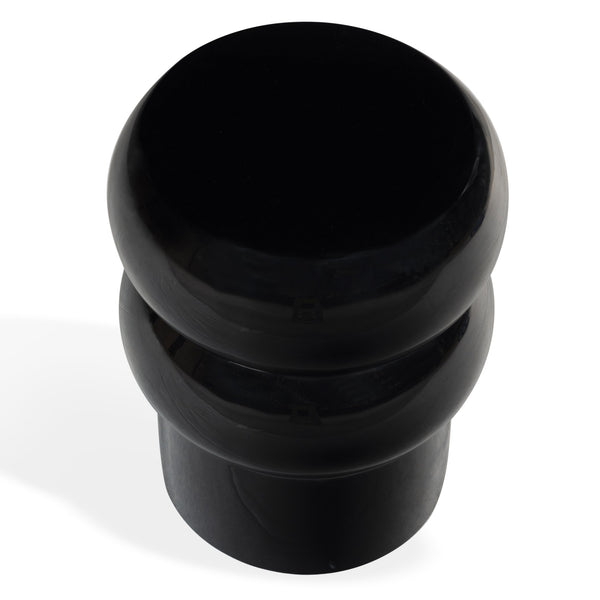 Safavieh Joyrosa Concrete High Gloss Finish Accent Table - Stylish Modern Design For Any Contemporary Space Black 100% Concrete Sfv2620a