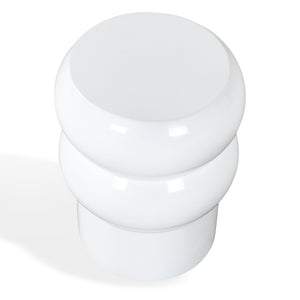 Safavieh Joyrosa Concrete High Gloss Finish Accent Table - Stylish Modern Design For Any Contemporary Space White 100% Concrete Sfv2620b