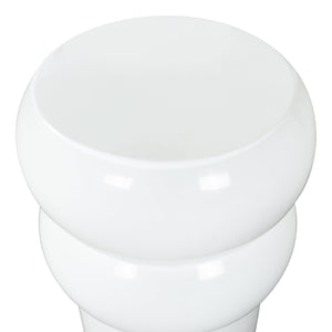 Safavieh Joyrosa Concrete High Gloss Finish Accent Table - Stylish Modern Design For Any Contemporary Space White 100% Concrete Sfv2620b