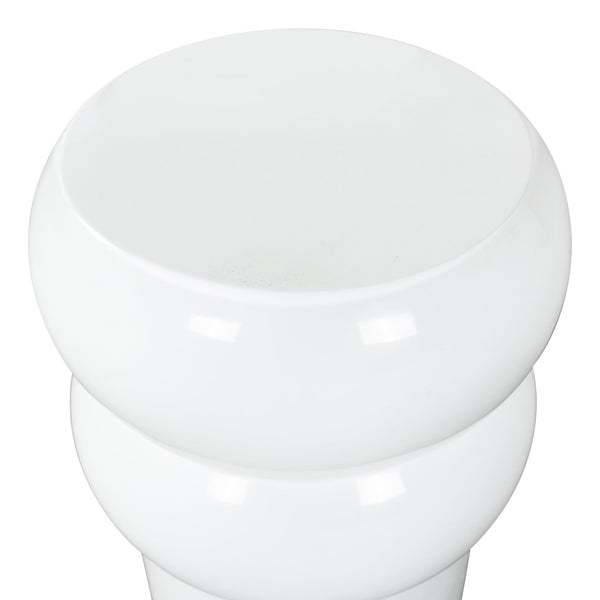 Safavieh Joyrosa Concrete High Gloss Finish Accent Table - Stylish Modern Design For Any Contemporary Space White 100% Concrete Sfv2620b