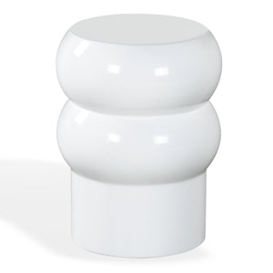 Safavieh Joyrosa Concrete High Gloss Finish Accent Table - Stylish Modern Design For Any Contemporary Space White 100% Concrete Sfv2620b