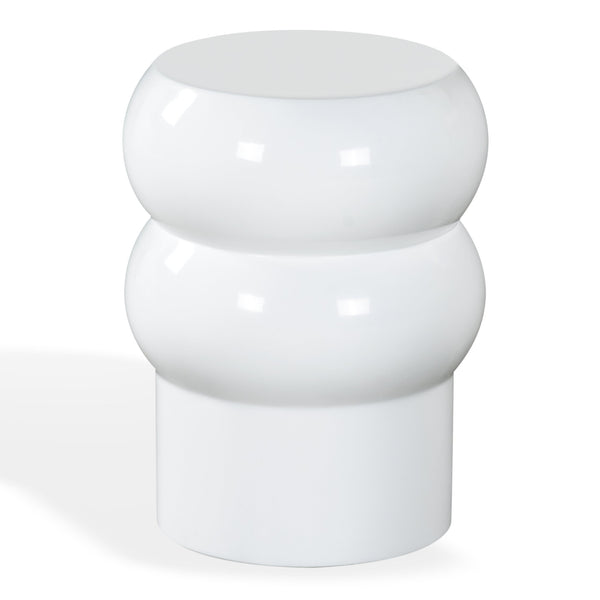 Safavieh Joyrosa Concrete High Gloss Finish Accent Table - Stylish Modern Design For Any Contemporary Space White 100% Concrete Sfv2620b