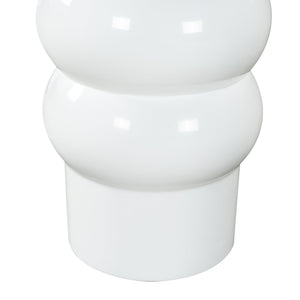 Safavieh Joyrosa Concrete High Gloss Finish Accent Table - Stylish Modern Design For Any Contemporary Space White 100% Concrete Sfv2620b