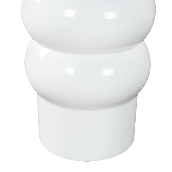 Safavieh Joyrosa Concrete High Gloss Finish Accent Table - Stylish Modern Design For Any Contemporary Space White 100% Concrete Sfv2620b