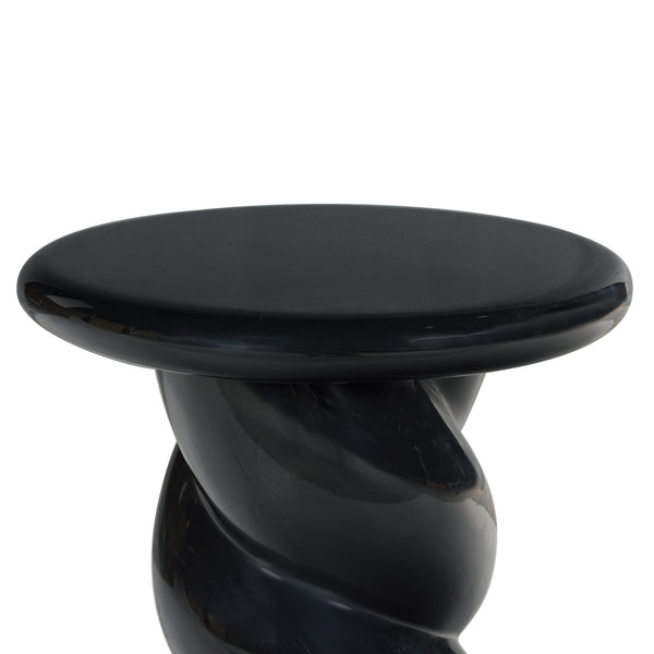 Safavieh Noelly Concrete High Gloss Finish Accent Table - Modern Design For Stunning Living Room Style Black 100% Concrete Sfv2621a