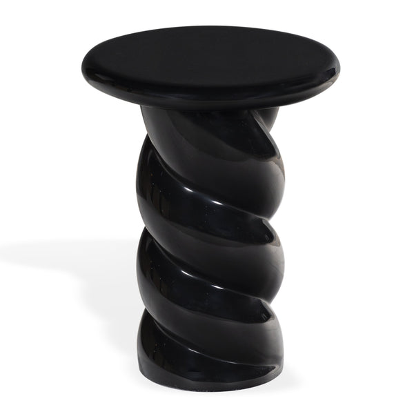 Safavieh Noelly Concrete High Gloss Finish Accent Table - Modern Design For Stunning Living Room Style Black 100% Concrete Sfv2621a