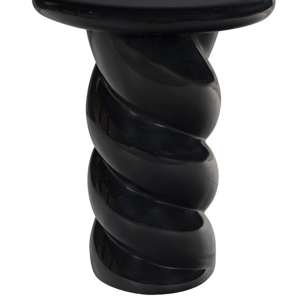 Safavieh Noelly Concrete High Gloss Finish Accent Table - Modern Design For Stunning Living Room Style Black 100% Concrete Sfv2621a