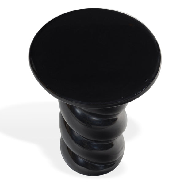 Safavieh Noelly Concrete High Gloss Finish Accent Table - Modern Design For Stunning Living Room Style Black 100% Concrete Sfv2621a