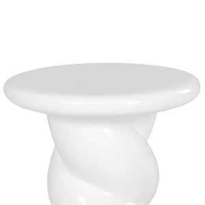 Safavieh Noelly Concrete High Gloss Finish Accent Table - Modern Design For Stunning Living Room Style White 100% Concrete Sfv2621b