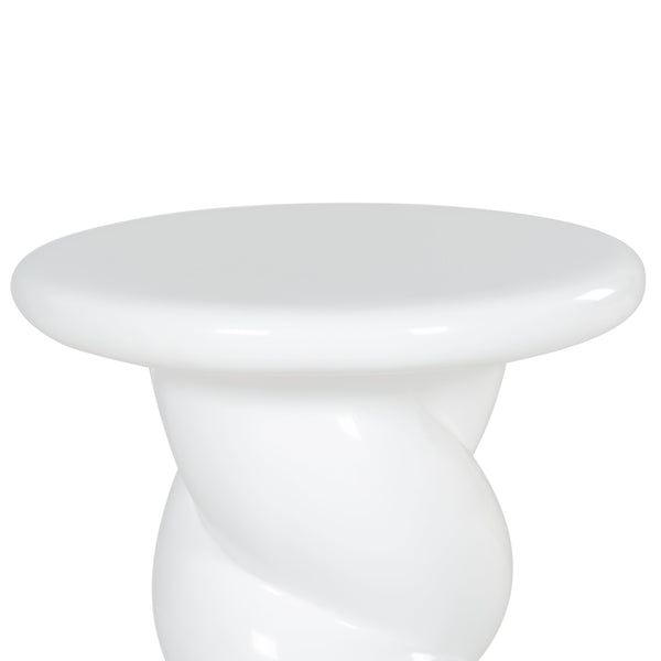 Safavieh Noelly Concrete High Gloss Finish Accent Table - Modern Design For Stunning Living Room Style White 100% Concrete Sfv2621b