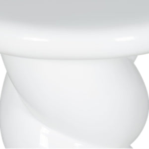 Safavieh NOELLY High-Gloss Concrete Accent Table - Modern Minimalist Design for Stylish Living Spaces White SFV2621B