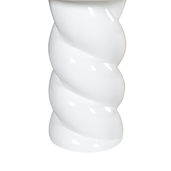 Safavieh Noelly Concrete High Gloss Finish Accent Table - Modern Design For Stunning Living Room Style White 100% Concrete Sfv2621b