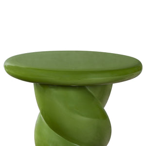 Safavieh Noelly Concrete High Gloss Finish Accent Table - Modern Design For Stunning Living Room Style Olive Green 100% Concrete Sfv2621c