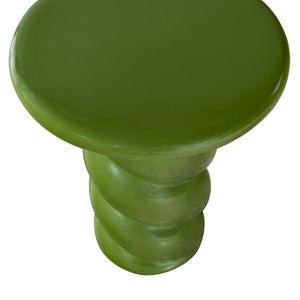 Safavieh Noelly Concrete High Gloss Finish Accent Table - Modern Design For Stunning Living Room Style Olive Green 100% Concrete Sfv2621c