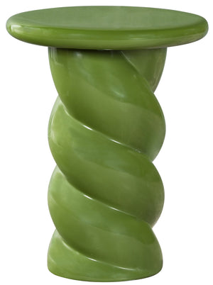 Safavieh Noelly Concrete High Gloss Finish Accent Table - Modern Design For Stunning Living Room Style Olive Green 100% Concrete Sfv2621c