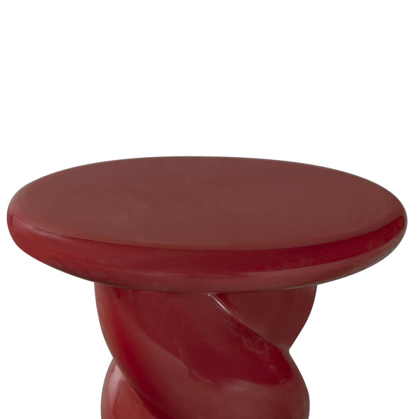 Safavieh Noelly Concrete High Gloss Finish Accent Table - Modern Design For Stunning Living Room Style Red 100% Concrete Sfv2621d