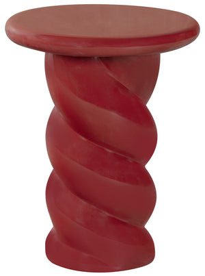 Safavieh Noelly Concrete High Gloss Finish Accent Table - Modern Design For Stunning Living Room Style Red 100% Concrete Sfv2621d