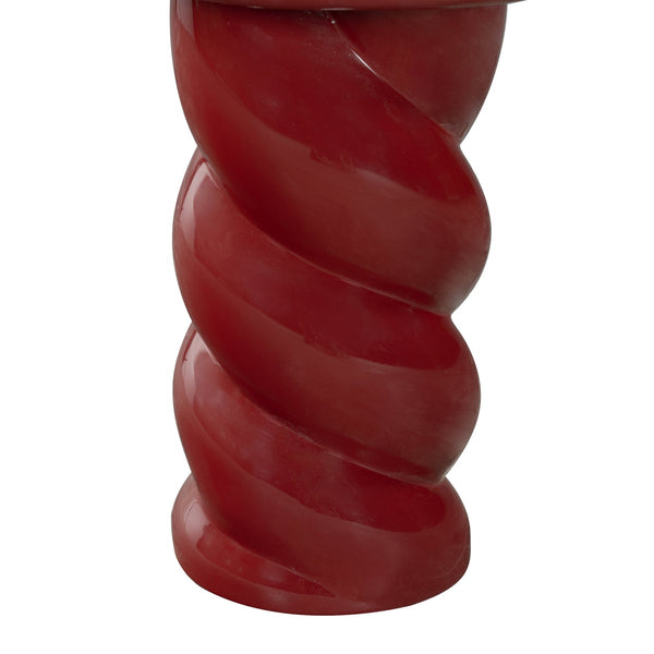 Safavieh Noelly Concrete High Gloss Finish Accent Table - Modern Design For Stunning Living Room Style Red 100% Concrete Sfv2621d