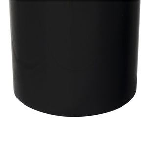 Safavieh Lollita Round Concrete Accent Table With High Gloss Finish - Chic Black Modern Home Decor Piece Black 100% Concrete Sfv2622a