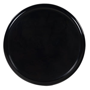 Safavieh Lollita Round Concrete Accent Table With High Gloss Finish - Chic Black Modern Home Decor Piece Black 100% Concrete Sfv2622a