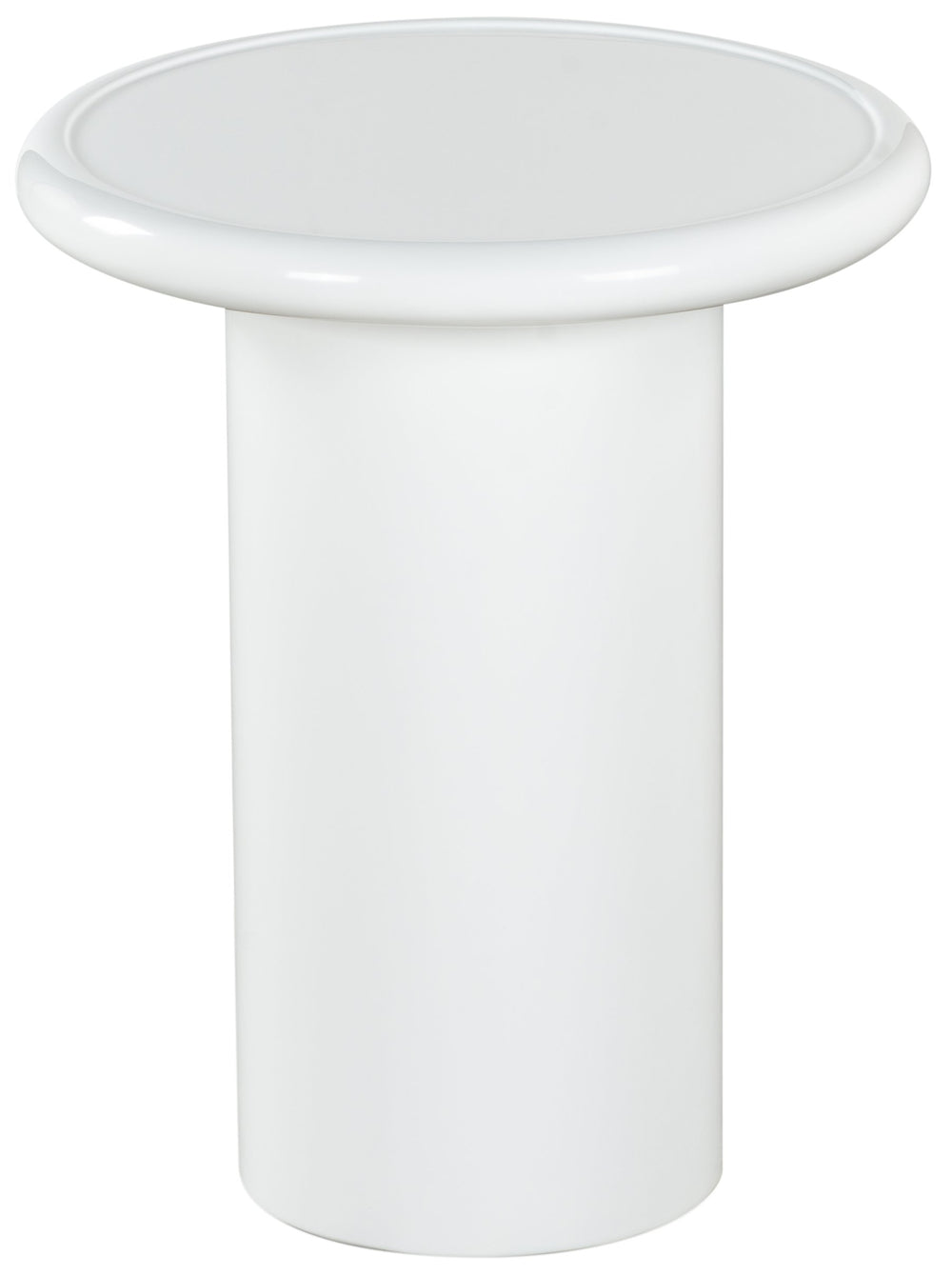 Safavieh Lollita Round Concrete Accent Table With High Gloss Finish - Modern Minimalist Design For Any Space White 100% Concrete Sfv2622b