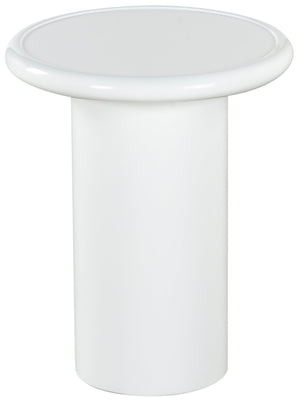 Safavieh Lollita Round Concrete Accent Table With High Gloss Finish - Modern Minimalist Design For Any Space White 100% Concrete Sfv2622b